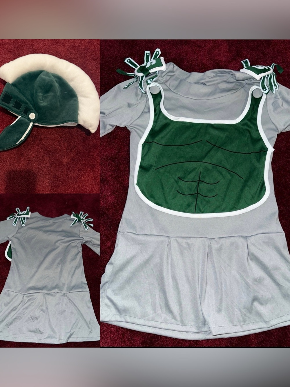 Msu Sparty Spartan Michigan state youth fan wear costume medium